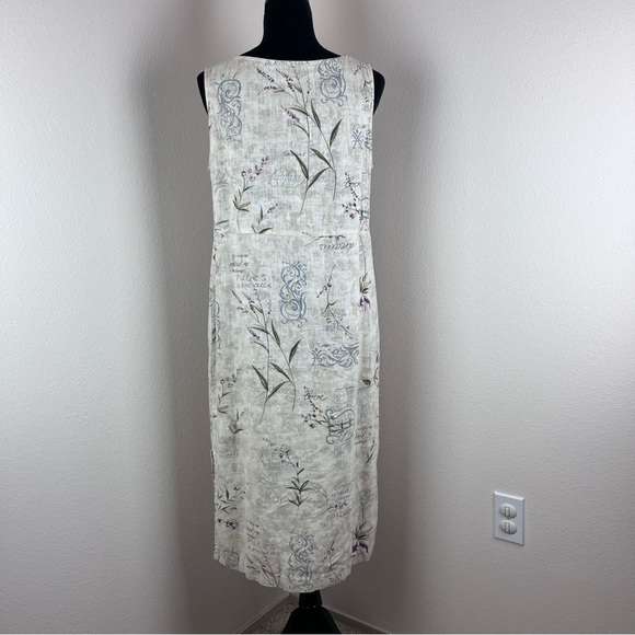 Vintage Sweet Jessie Dress Womens Small Petite Midi Floral 90s Y2K Linen Prarie - Picture 11 of 11